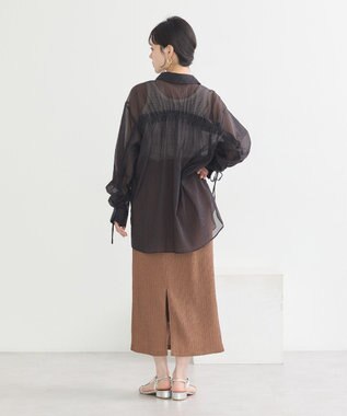 earth music&ecology 選べる丈カットナロースカート Brown