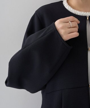 YECCA VECCA ペプラムジャケット Navy