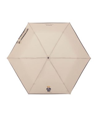 MOONBAT POLO RALPH LAUREN(ポロ ラルフローレン)FLAG BEAR 無地 折りたたみ傘 簡単開閉 ベージュ