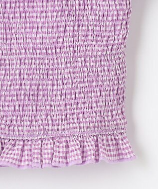 ANY KIDS ギンガムチェック セパレート 水着 ラベンダーギンガム×ネイビー