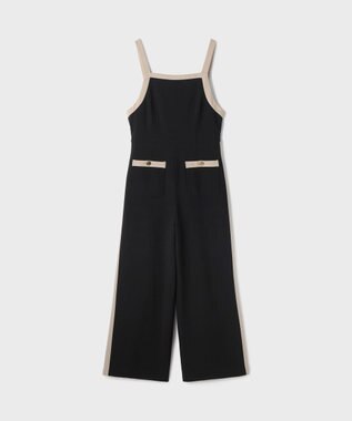 GRACE CONTINENTAL トリアセバイカラーサロペット ブラック