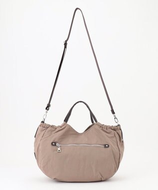 Y'SACCS 【Y’SACCS vous et】サイドギャザー2WAYトート Mサイズ ベージュ