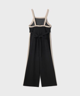 GRACE CONTINENTAL トリアセバイカラーサロペット ブラック