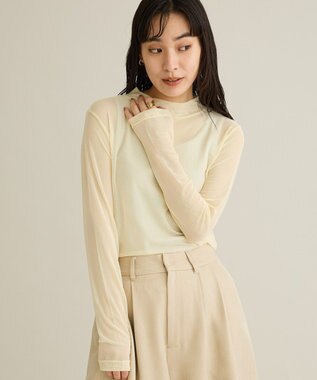 CRAFT STANDARD BOUTIQUE シアーメッシュロングスリーブインナー