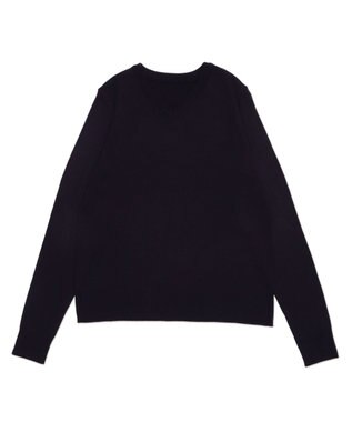 WEGO 【WEB限定/2025年秋冬新作/洗濯OK/毛玉レス/MLXLサイズ展開/オフィス/カジュアル】ベーシックニットセーター ネイビー