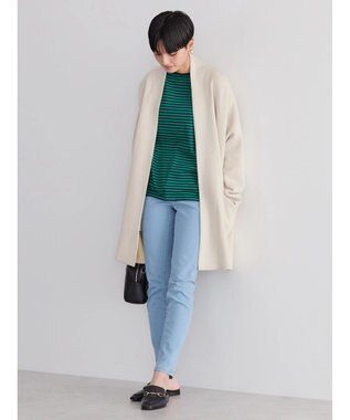 AMERICAN HOLIC バイカラーニットコーディガン Light Gray Mixture