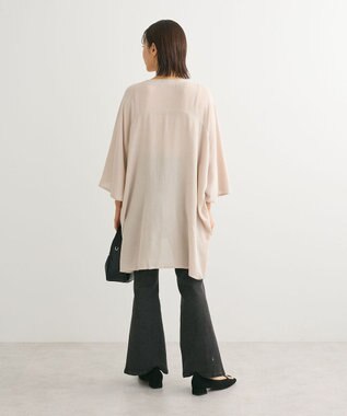 Green Parks クレープチュニック Gray Beige