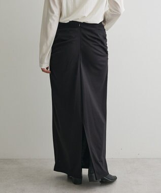 CRAFT STANDARD BOUTIQUE ドレープデザインIラインスカート Black