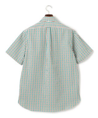 J.PRESS MEN 風が通るシアサッカーの清涼感【吸水速乾 / 高通気性】【クールマックス】サッカーギンガムチェック シャツ / B.D. グリーン系3