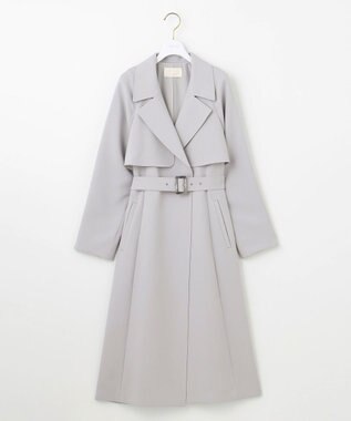 ANY SIS 【洗える】Nobleライトトレンチ コート ライトグレー