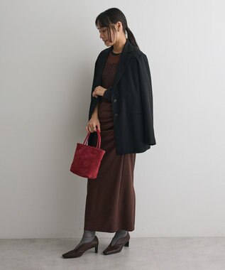 CRAFT STANDARD BOUTIQUE ドレープデザインIラインスカート Brown