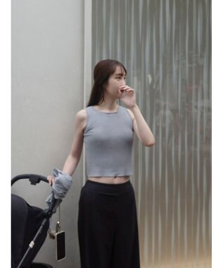 Green Parks シアーカーディガン＋タンクトップＳＥＴ Gray