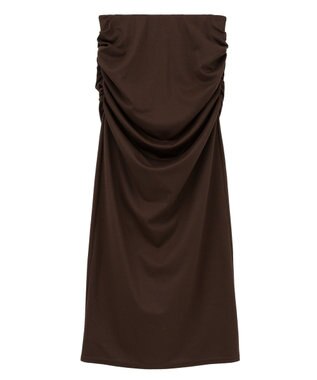 CRAFT STANDARD BOUTIQUE ドレープデザインIラインスカート Brown