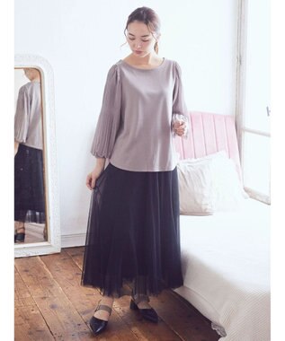 earth music&ecology マジョリカプリーツプルオーバー Pink Beige