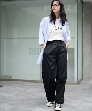 WEGO 【ユニセックス着用ITEM/ウエストゴム/手洗い可】シェフパンツ ブラック