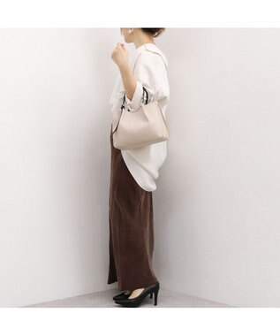 UNBILLION カシュカシュ cachecache / フェイクレザーショルダーバッグ付スクエアトート オーク