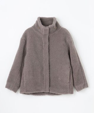 ANY L 【洗濯機可能】ボアスタンドカラーブルゾン モカ