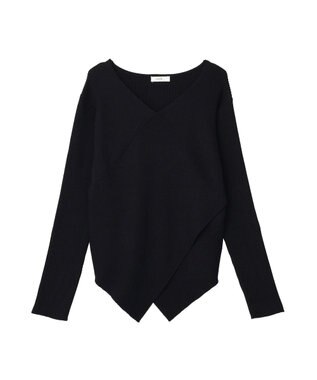 earth music&ecology クロスニットプルオーバー Black