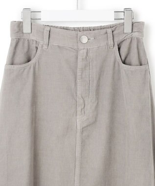 23区 【Oggi11月号掲載/洗える】コットン コーデュロイ スカート ライトグレー系