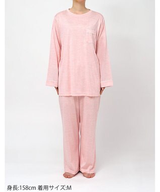 ワコール／睡眠科学 パジャマ シルク100%(本体) 天竺素材 長袖 長ズボン レディース YDX547 睡眠科学／ワコール ロマンピンク
