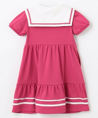 ANY KIDS セーラーカラー ワンピース ピンクレッド