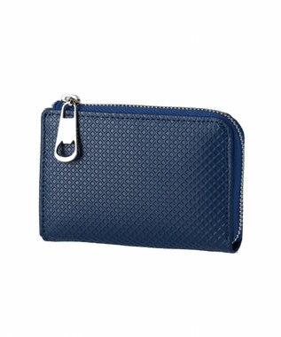 tsumori chisato CARRY クロスエンボス マルチケース ミニ財布 ネイビー
