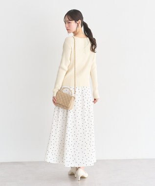 earth music&ecology クロスニットプルオーバー Ivory