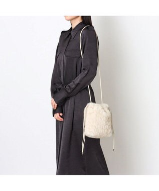 UNBILLION カシュカシュ cachecache / ミンク風カットファー巾着ミニバッグ