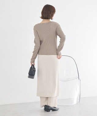 earth music&ecology クロスニットプルオーバー Mocha