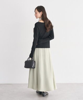 earth music&ecology クロスニットプルオーバー Black