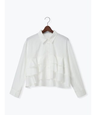 Te chichi ティアードフリルクロップトシャツ オフホワイト