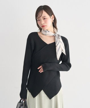 earth music&ecology クロスニットプルオーバー Black