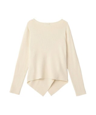 earth music&ecology クロスニットプルオーバー Ivory