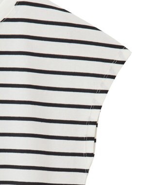 earth music&ecology 【接触冷感/洗濯機可】フレンチＴ Border Ivory