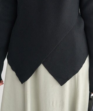 earth music&ecology クロスニットプルオーバー Black