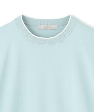 UNFILO MENS スタイリッシュ ニット プルオーバー スモーキーグリーン