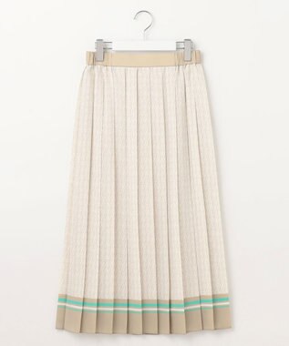 自由区 S 【セットアップ対応・洗える】モノグラムプリント スカート オフ×ベージュ