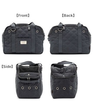 PET PARADISE ペットパラダイス キルティング キャリーバッグ  M 小型犬 チャコールグレー