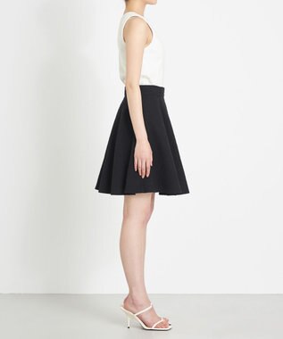 NAVE 【Nave】ストライプツィード  フレアースカート ブラック系