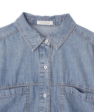 Green Parks シアーデニムシャツワンピース Indigo