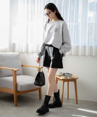 WEGO タックショートパンツ ブラック