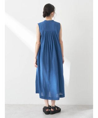 earth music&ecology 綿クレープワンピース（無地） Blue