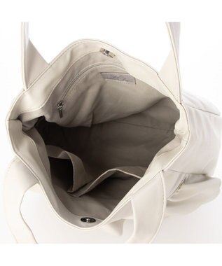 UNBILLION カシュカシュ cachecache / フリルトートバッグ ライトグレー