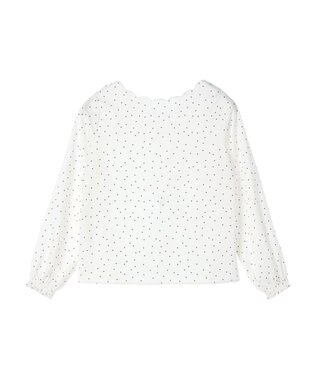 earth music&ecology スカラップブラウス Dot