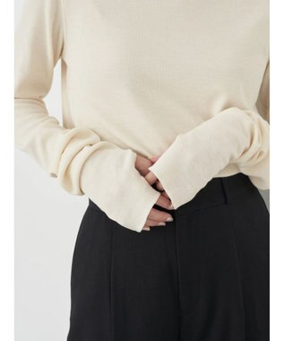 earth music&ecology ＴＲウールブレンドタートルネックプルオーバー Ivory