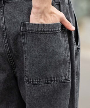 WEGO ローライズバギーフレアデニムパンツ デニムブラックソノタ