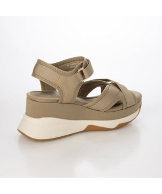ing <ing>厚底クロスベルトスポーツサンダル ベージュ