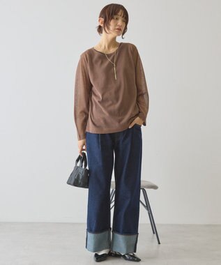 AMERICAN HOLIC シアーニットプルオーバー Brown