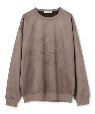 UNFILO MENS 【男女兼用】クリーンスエード エンボスロゴ クルー モカ