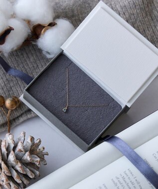 Phoebe 【K10】ジュエルラックネックレス　アクアマリン/3月誕生石/天然石/全長:40cm